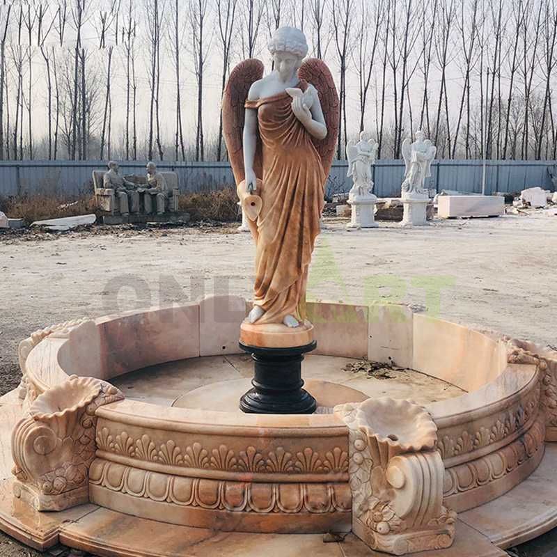 Outdoor Garden Decoration Children Stone Water Fountain