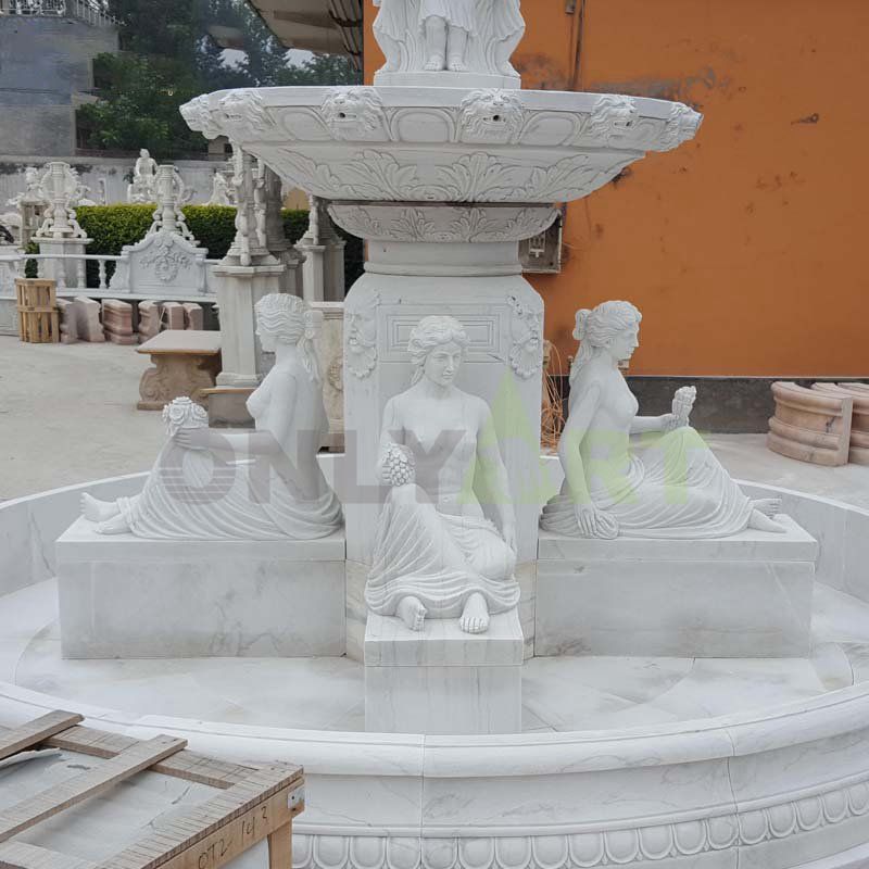 Customized Design Natural Stone Outdoor Large Marble Stone Water Fountains