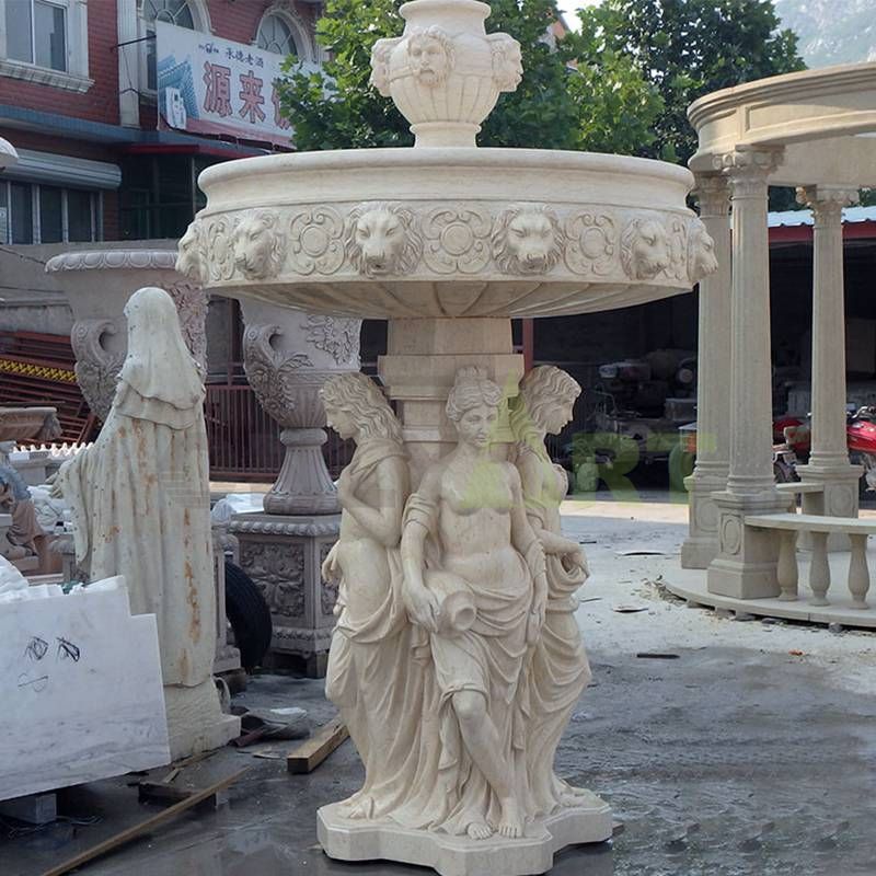 Modern Outdoor Natural Stone Large Garden Marble Stone Water Fountain