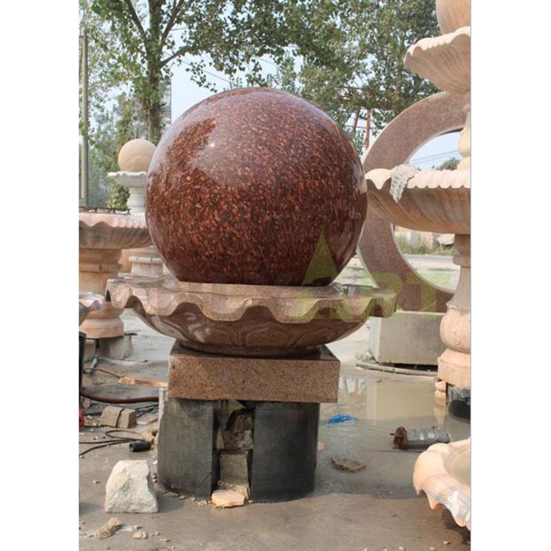 Natural Rolling Garden Stone Ball Water Fountains