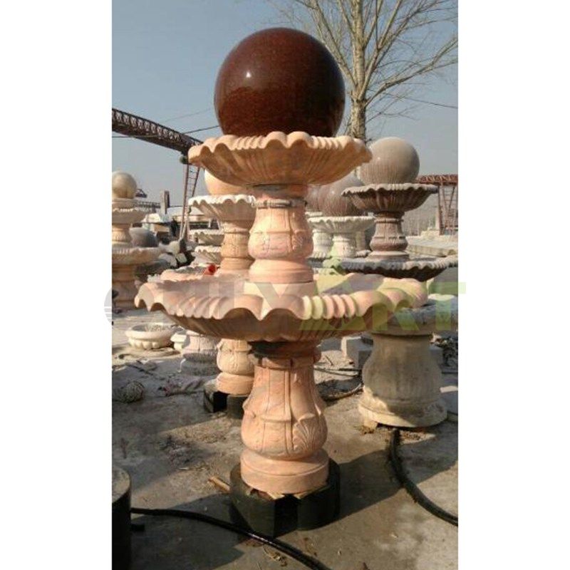 Natural Rolling Garden Stone Ball Water Fountains