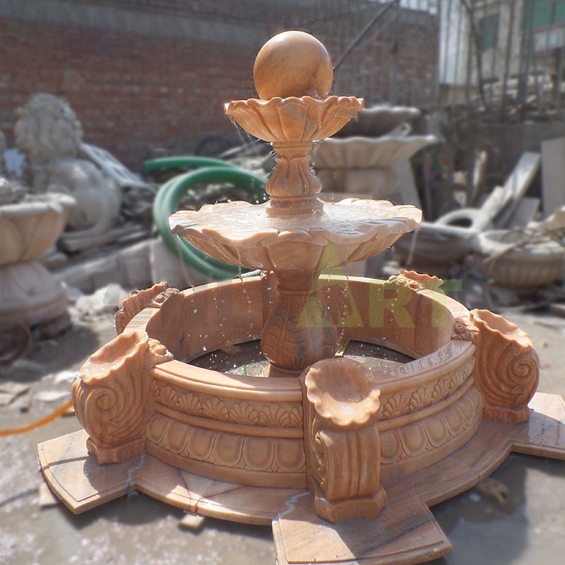 Natural Rolling Garden Stone Ball Water Fountains