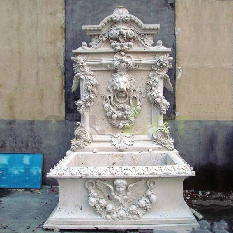 High Quality Stone Garden Fountain Marble Head Wall Water Fountain