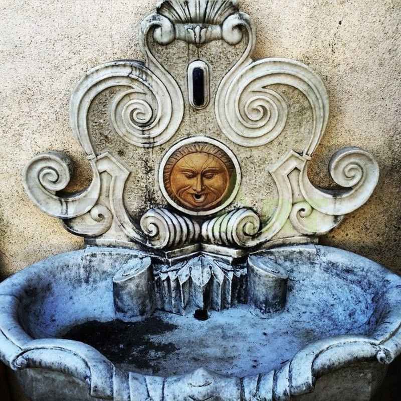 High Quality Stone Garden Fountain Marble Head Wall Water Fountain