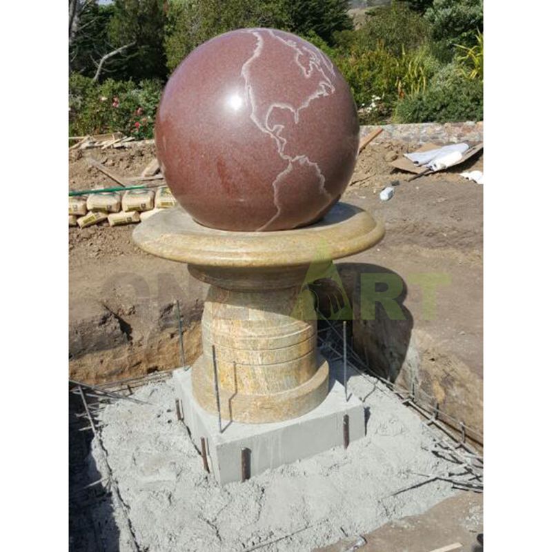 Marble Rotating Ball Outdoor Water Stone Fountain