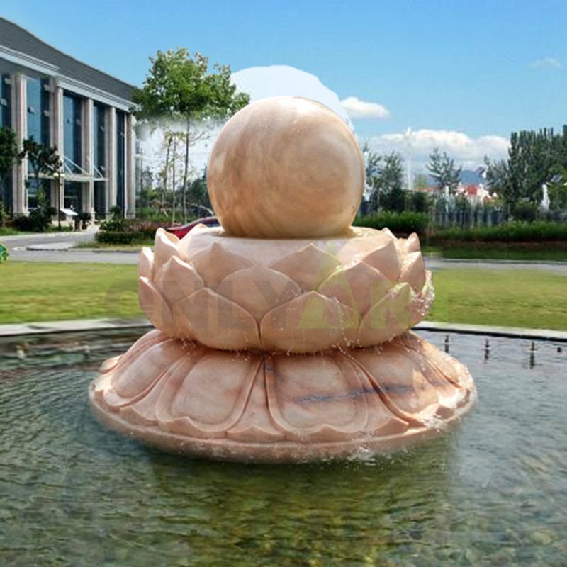 Marble Rotating Ball Outdoor Water Stone Fountain