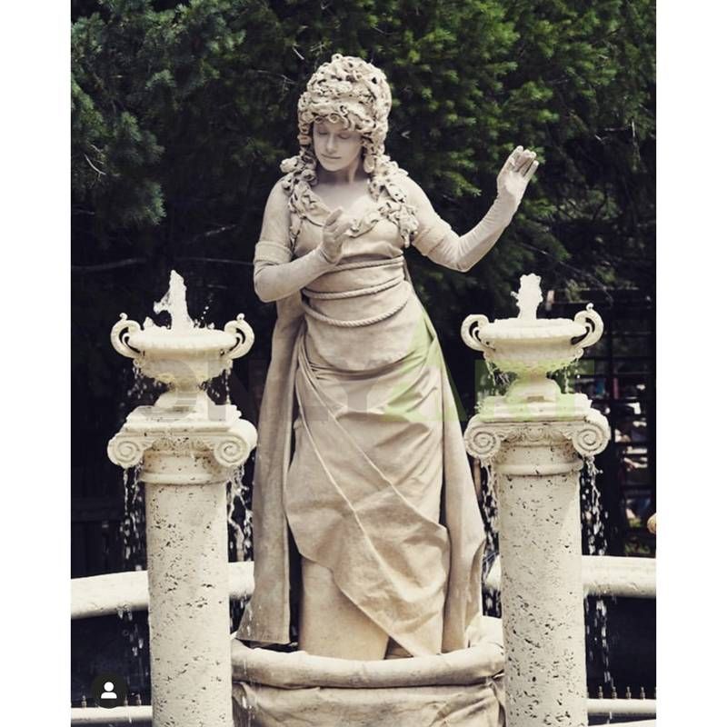 Large Outdoor Garden Marble Female Nude Fountain