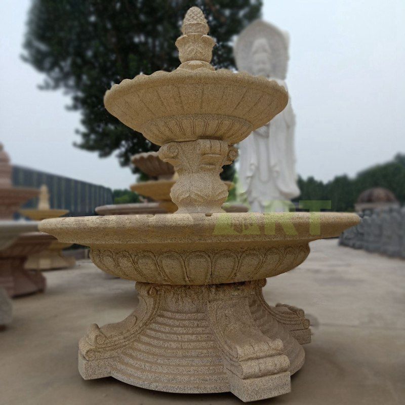 Customized Outdoor Marble Round Garden Marble Stone Water Fountain