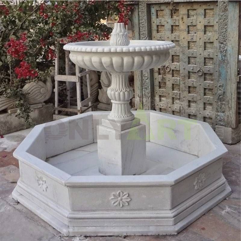 Customized Outdoor Marble Round Garden Marble Stone Water Fountain