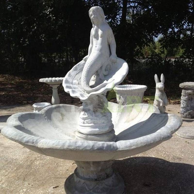 Wholesale Stone Garden Products Stone Mermaid Water Fountain