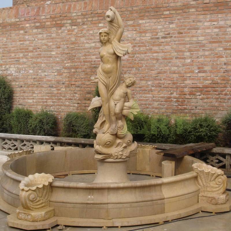 Wholesale Stone Garden Products Stone Mermaid Water Fountain