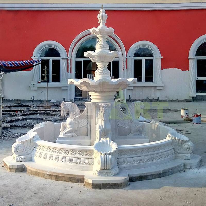 Exclusive And Customized For Marble Lion Water Fountain Garden Outdoor