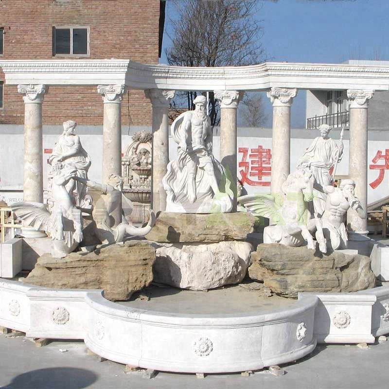 Carved Outdoor Large-Scale Stone Wall Fountains For Sale