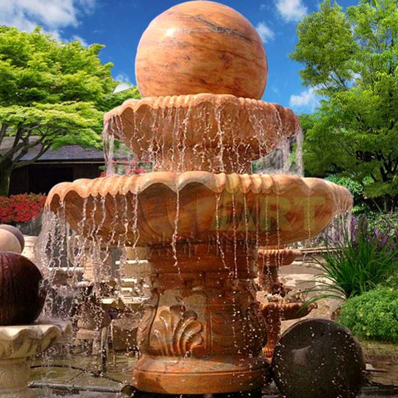 Marble Rolling Ball Water Fountain Outdoor Rolling Ball Water Fountain