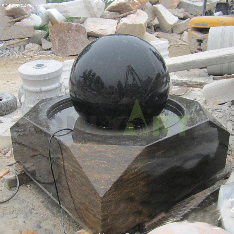 Garden Granite Stone Spinning Water Ball Fountain