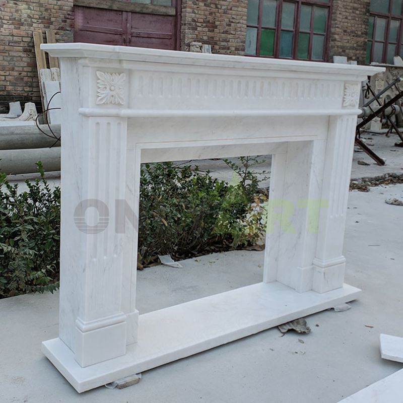 Indoor Modern Marble Stone Mantels Fireplace Surround