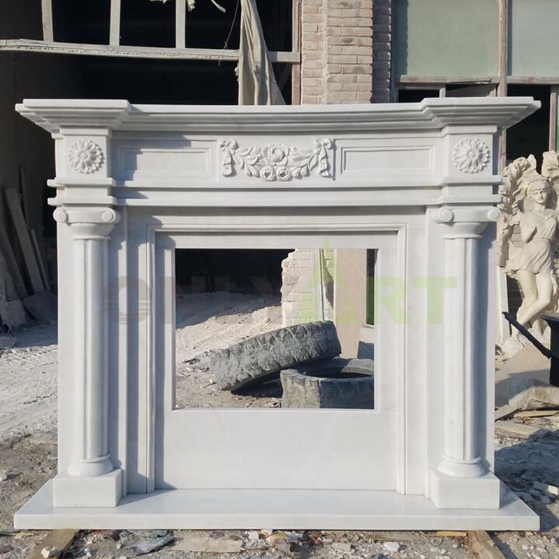 Indoor Decorative Freestanding Natural Stone Fireplace