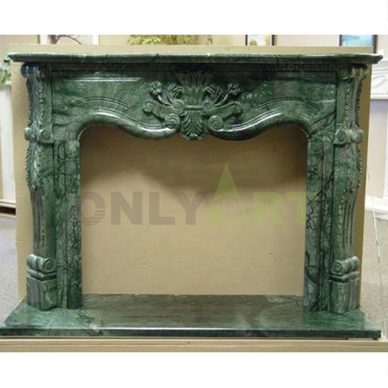 Indoor Natural Stone black Marble French Fireplace Surround