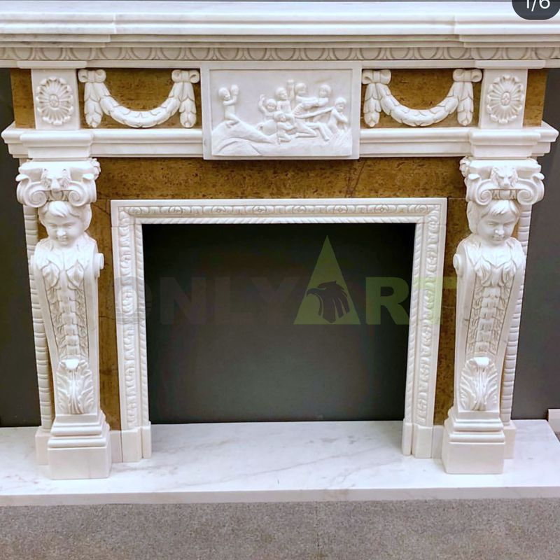 Fireplace With Modern Design Decorative Flame Fireplace Mantel Surround