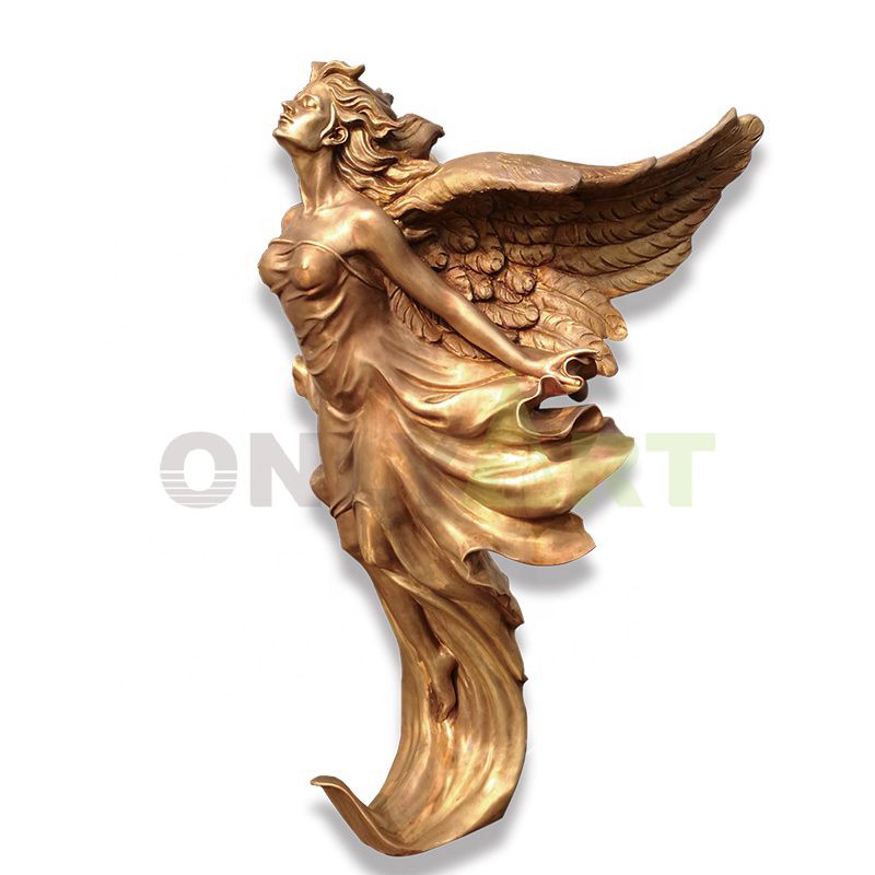 Park sculpture outdoor large angel bronze art sculpture