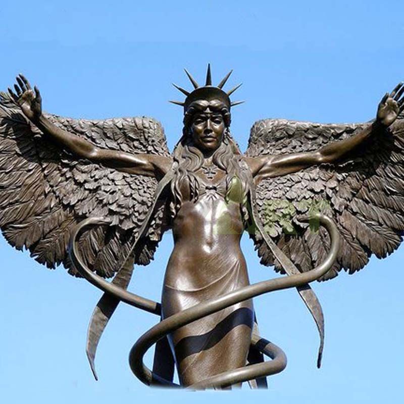Animal King angel sculpture
