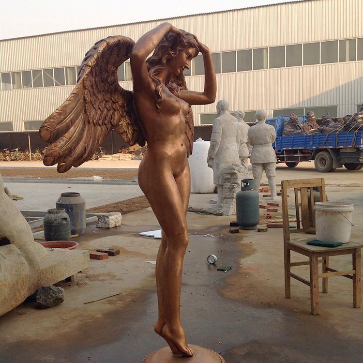 A bronze statue of a high quality dancer angel