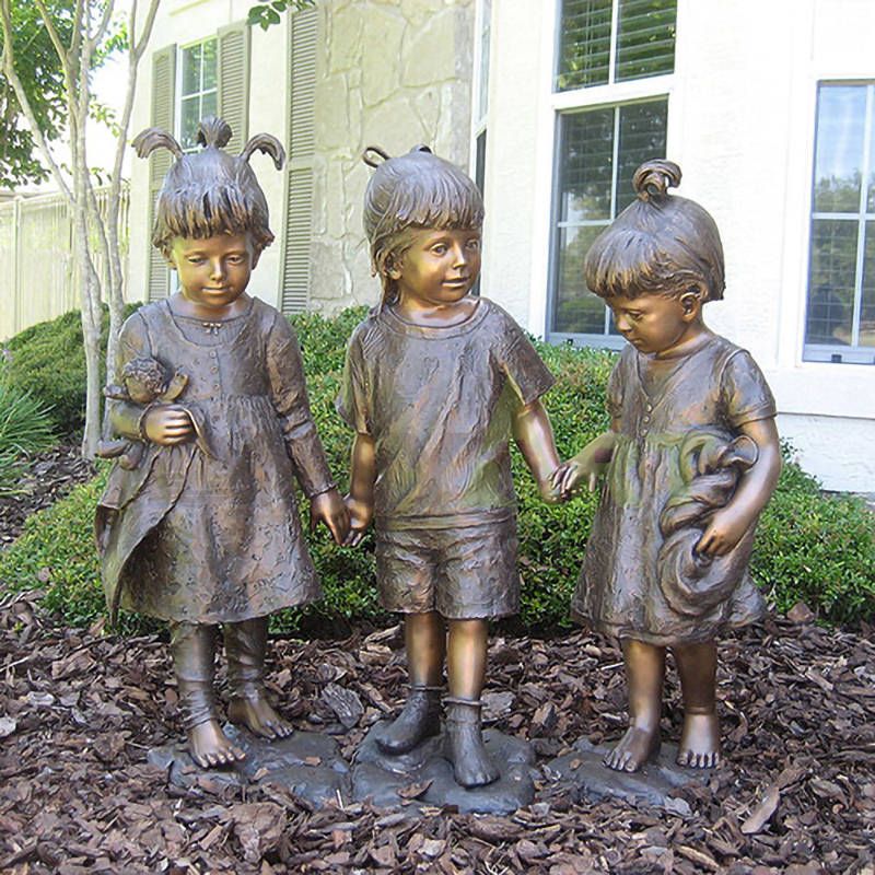 Girls' secrets to be whispered, children's sculpture