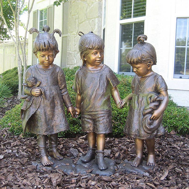 Girls' secrets to be whispered, children's sculpture