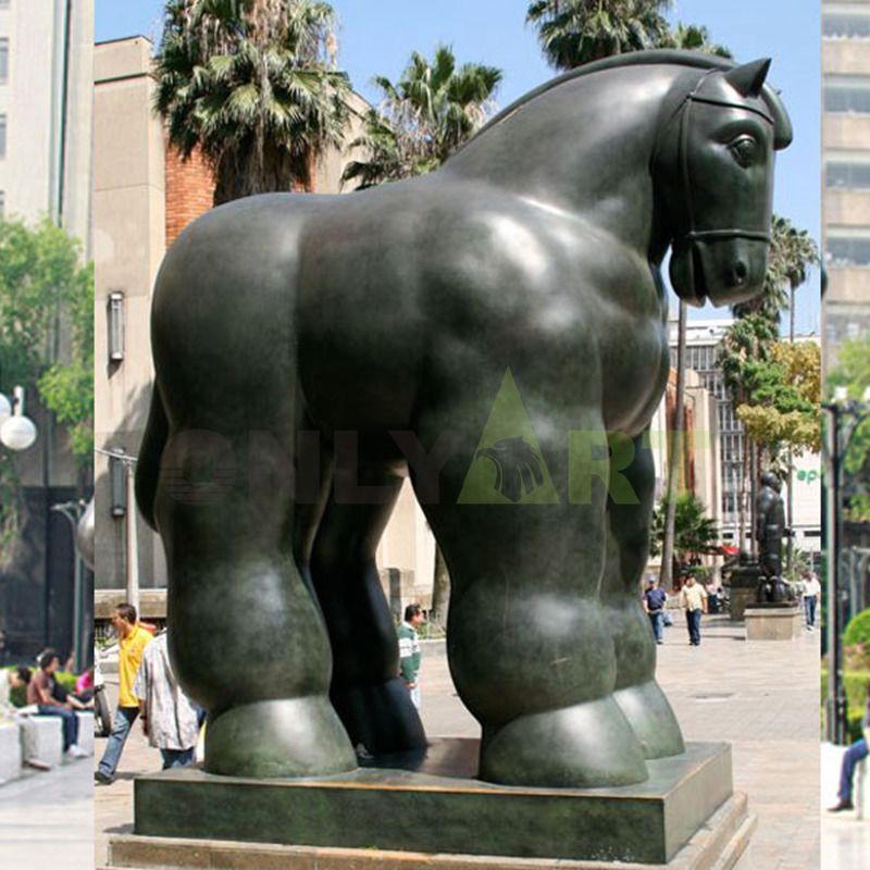 Lovely fat pony, bronze sculpture