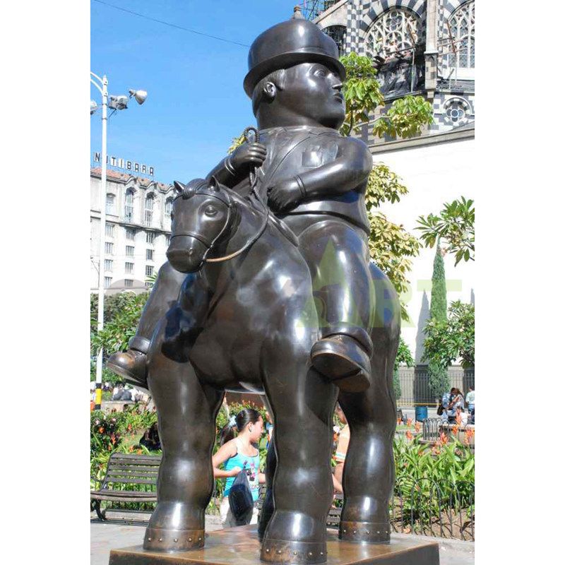 Fernando Botero's Man on a Horse can be used in the Plaza Park