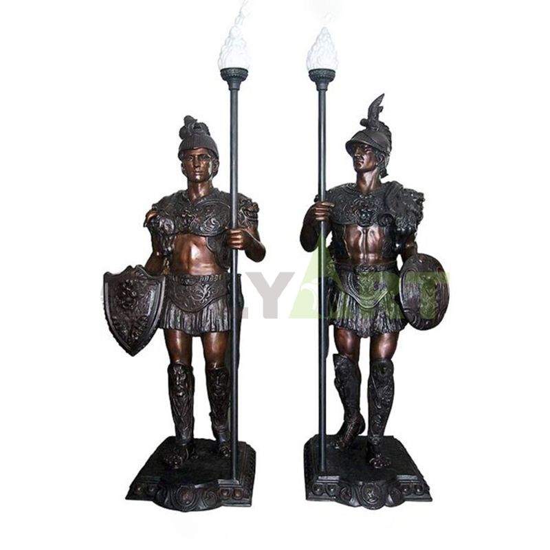 Indoor or outdoor life-size roman soldier action figure