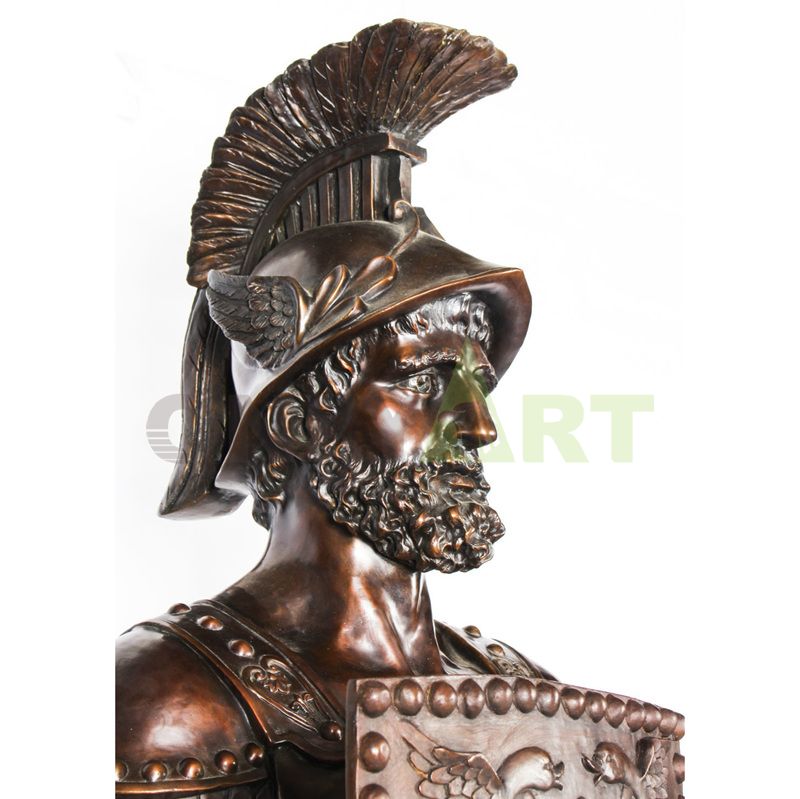 Bronze bust of a sturdy middle-aged infantryman of Rome