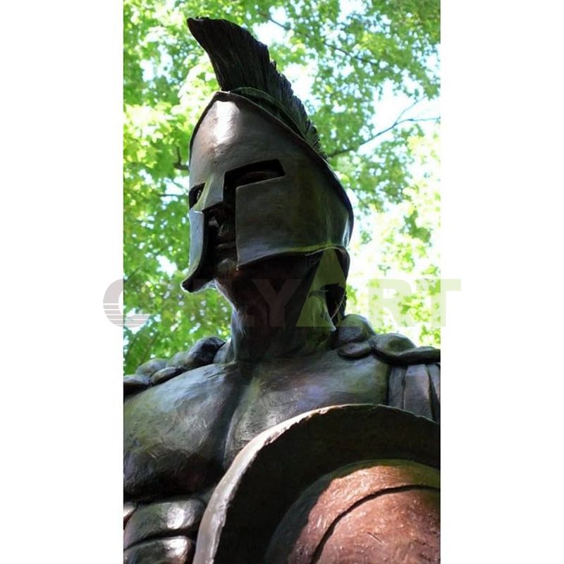 The image of a mighty Roman warrior in the shade of a tree
