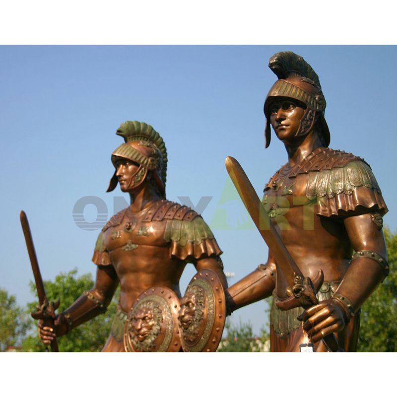 Busts of two sturdy Roman warriors