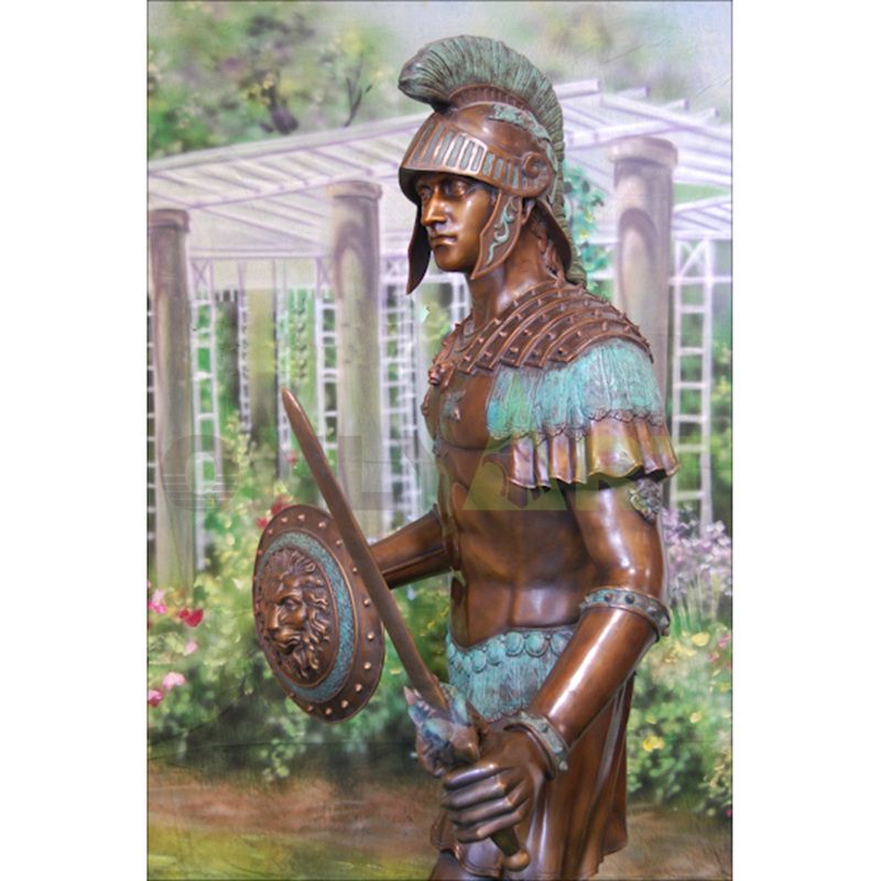 Sculpture of an ancient Roman soldier