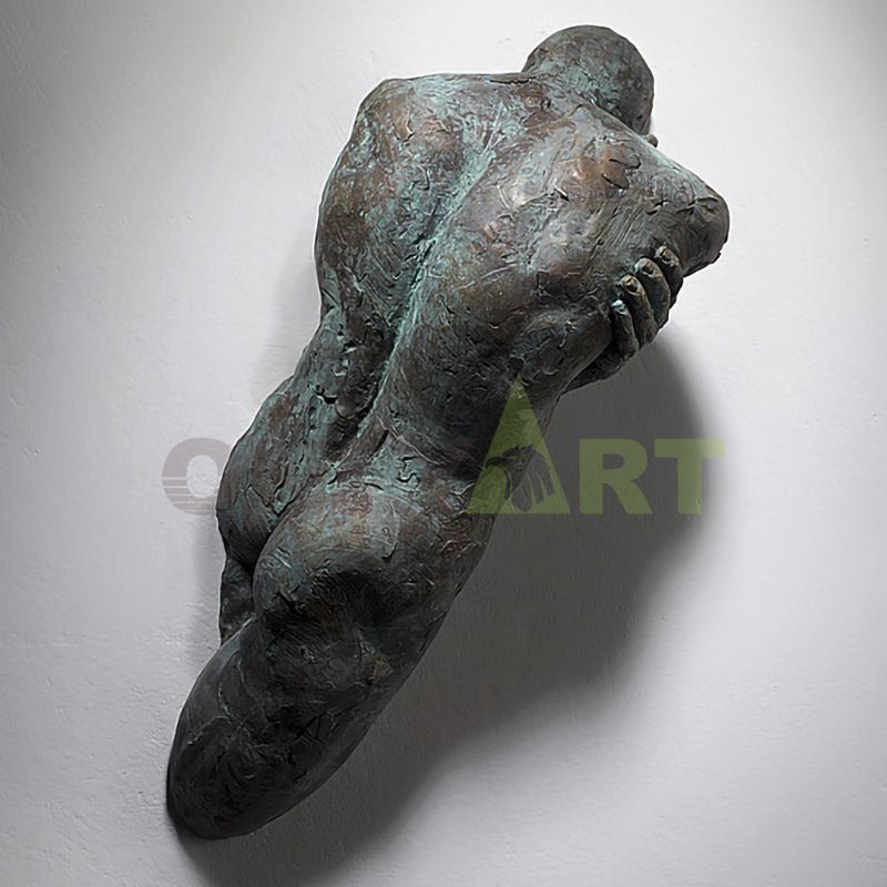 High quality wall art statue nude bronze Matteo Pugliese