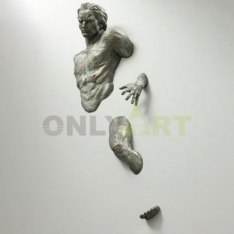 High quality wall art statue nude bronze Matteo Pugliese