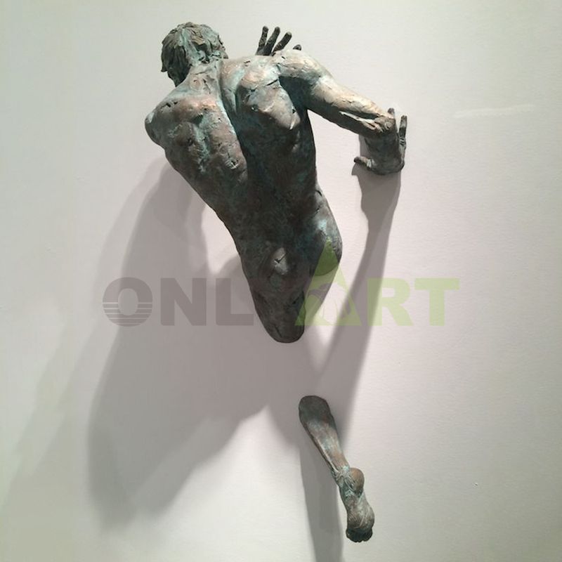 Wall Mounted Sculpture Matteo Pugliese SculptureMan On Wall Art Sculpture