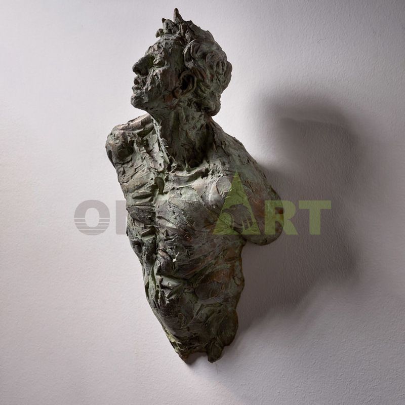 Abstract wall art antique bronze matteo pugliese sculpture for sale