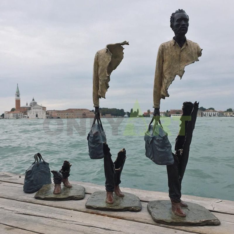 We might as well go to the beach bruno catalano sculpture