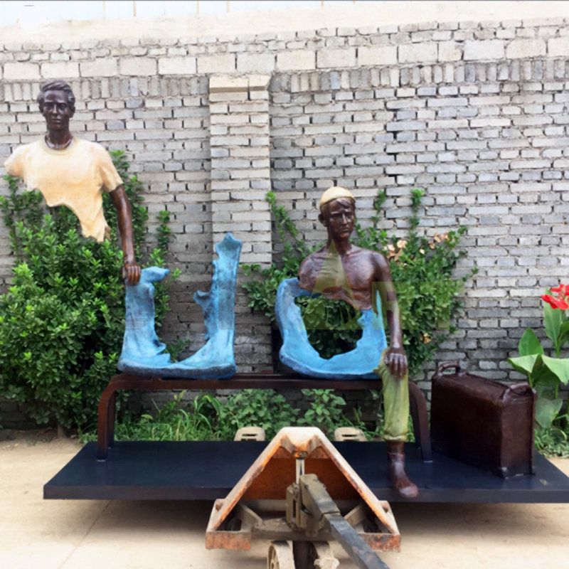 Let's take a break in our seats​ bruno catalano sculpture