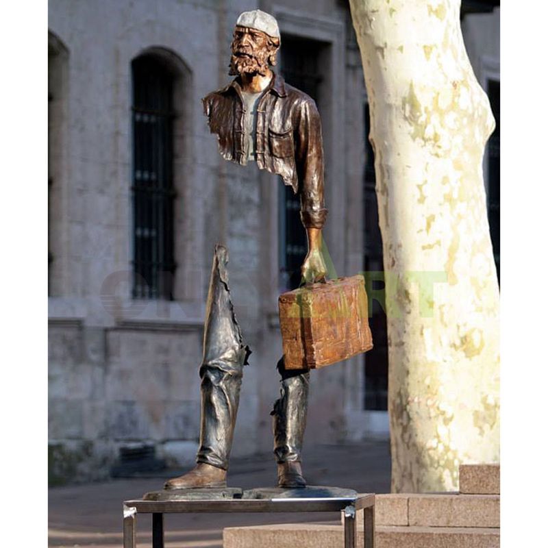 Bruno Catalano sculpture for sale sculpture, abstract Bronze traveler statue, for bronze sculpture