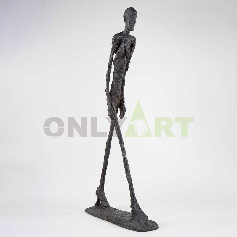 A man who stands erect and lean alberto giacometti sculptures