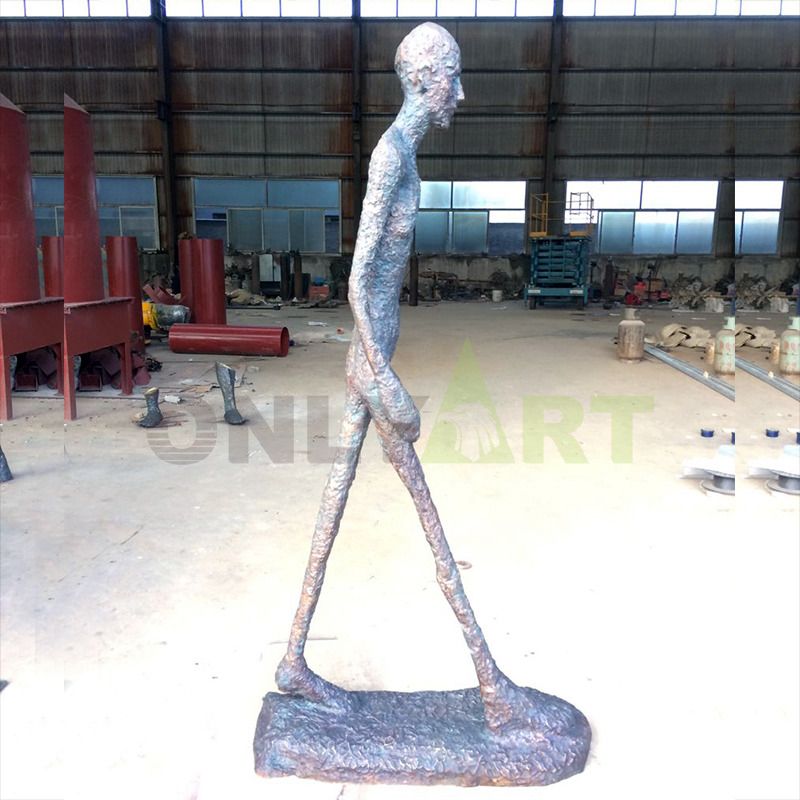 A man who stands erect and lean alberto giacometti sculptures