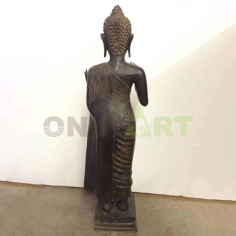 Bronze statue head, missing wax method, imitation of 15th century Thai Ayutthaya style 20th century antiques