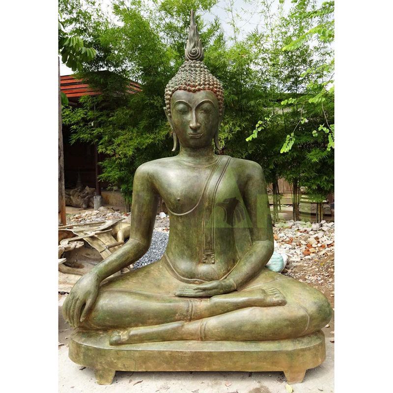 Life-size cross-legged Buddha statue