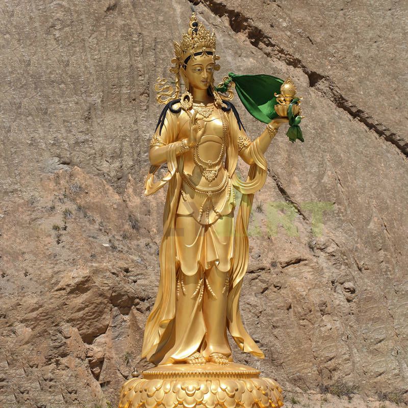 Statue of goddess at Doldenma Buddhist Temple in Thimphu, Bhutan.