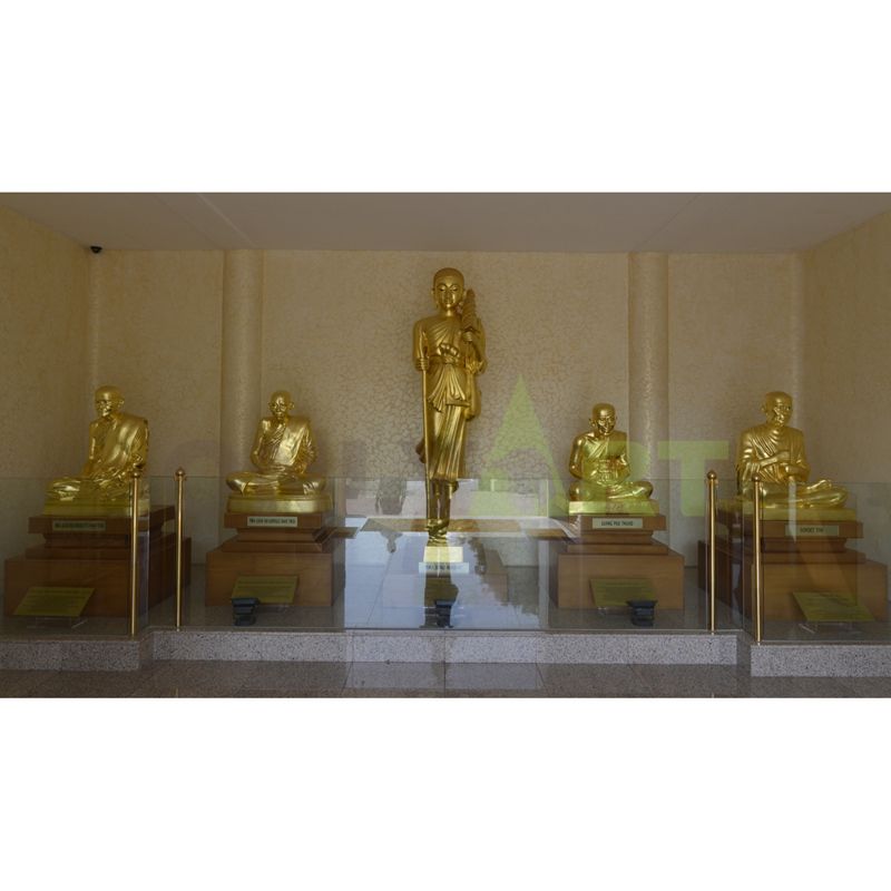 Inside are five life-size Buddha statues