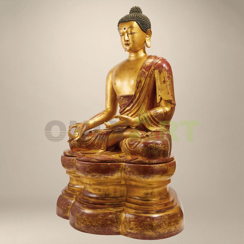 high quality new design life size cast bronze buddha statue on lotus