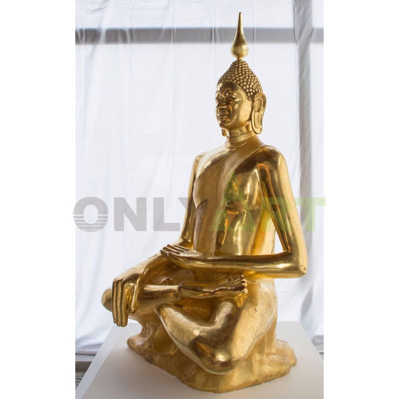 Carving modern religious art model life size bronze gold buddha statue